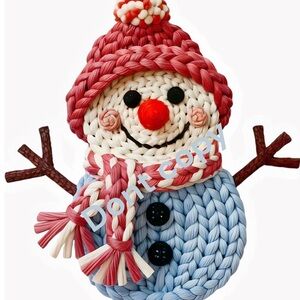 Christmas Faux Yarn Snowman T-shirt Long sleeve S M L XL XXL Custom made